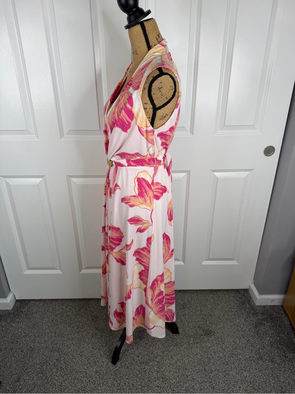 Donna Karan New York Floral Halter Maxi Dress NWT Size 4 - Picture 8 of 10